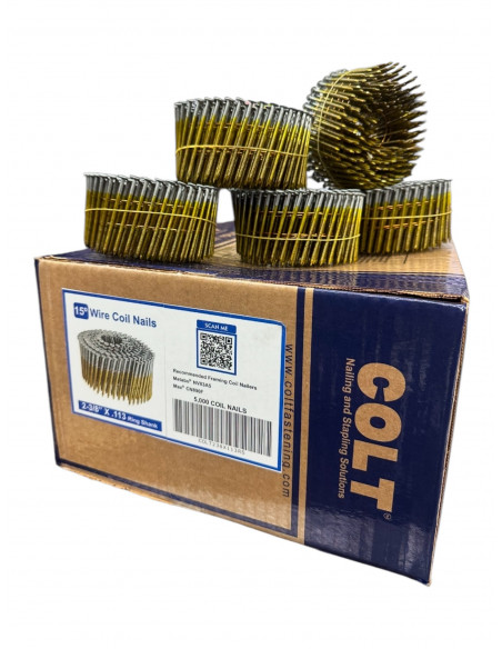 Colt 3" x .120" Smooth Shank Coil Nails, 4,500 ct