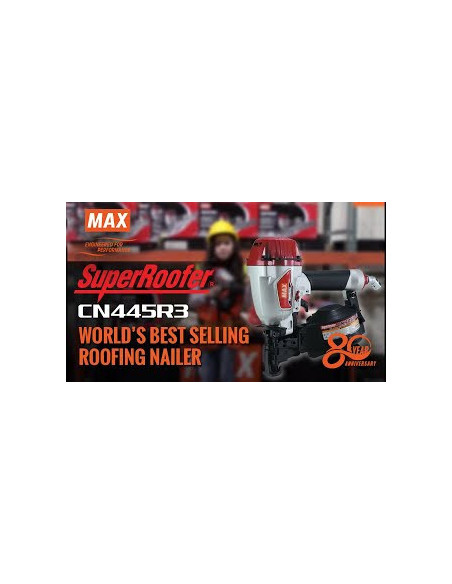 Max CN445R3 Roofing Coil Nailer up to 1-3/4"