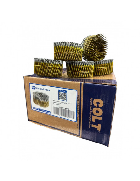 Coltº 1-3/4" x .090" Ring Shank Galvanized Coil Nails, 3,600 ct